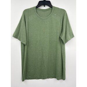 Lululemon Mens Metal Vent Tech Active Performance Workout Shirt Green XL